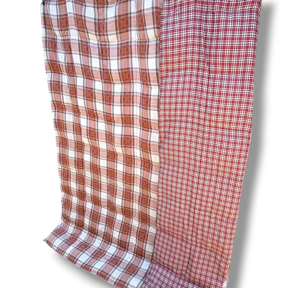 Eddie Bauer Home Reversible Edgewood‎ Plaid Micro Suede Comforter Full/Queen